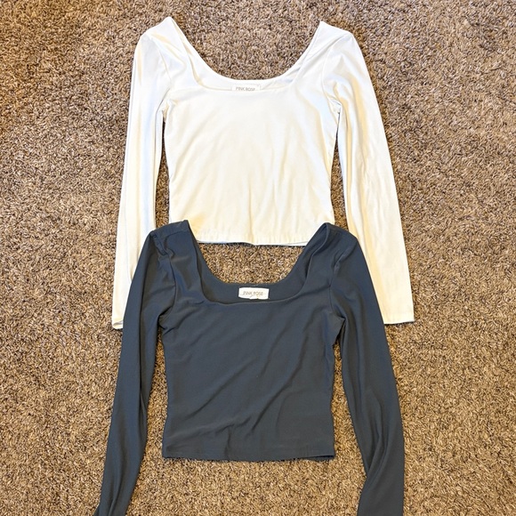 Pink Rose Tops - Long sleeve crop bundle